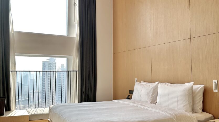 Bedroom, lower floor, Somerset Hongkou duplex