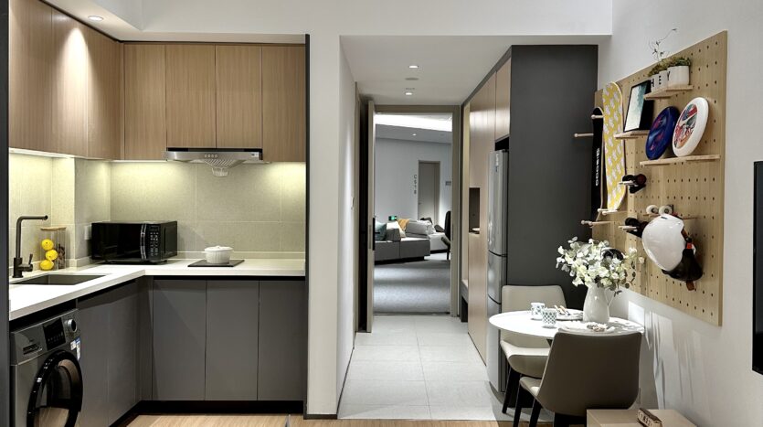 Living room, COZI Keyu serviced apartment Lianyang Pudong