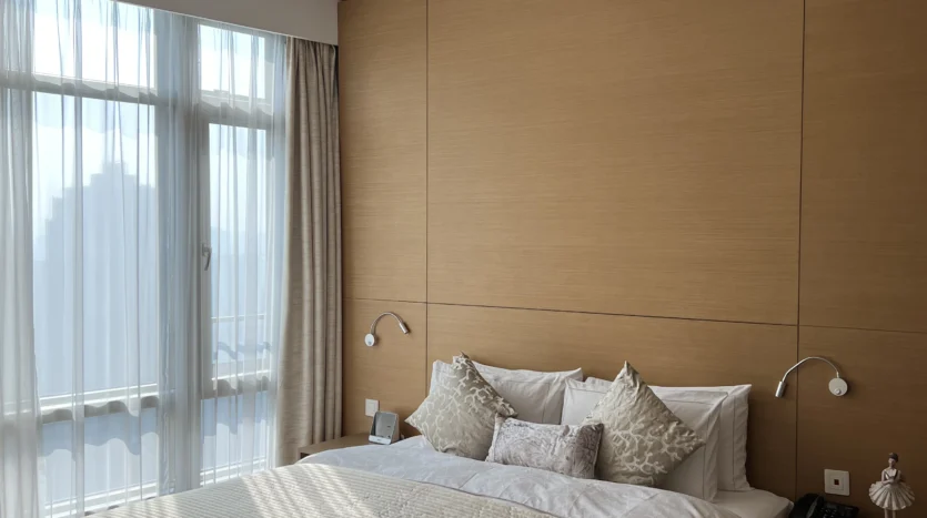 Bedroom, Times Square serviced apartment Huangpu