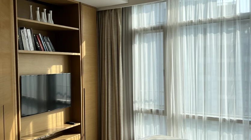 Bedroom, Times Square serviced apartment Huangpu
