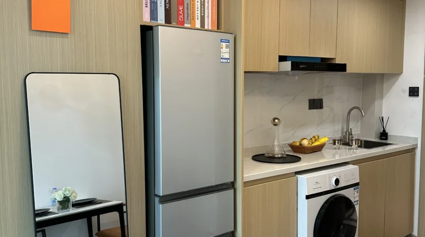 Kitchen, G-Chuang serviced apartment North Bund