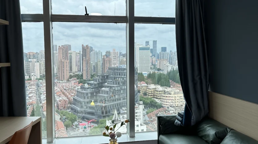 Living room, G-Chuang serviced apartment North Bund Hongkou