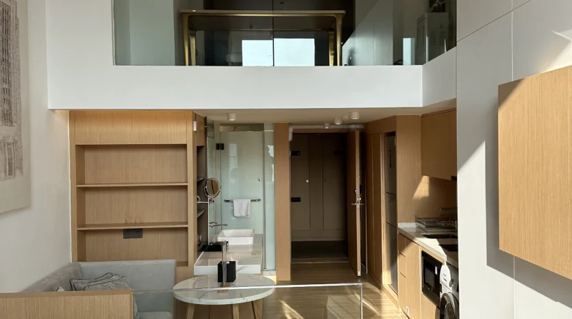 Study/tea room, upper floor, Somerset Hongkou duplex 1