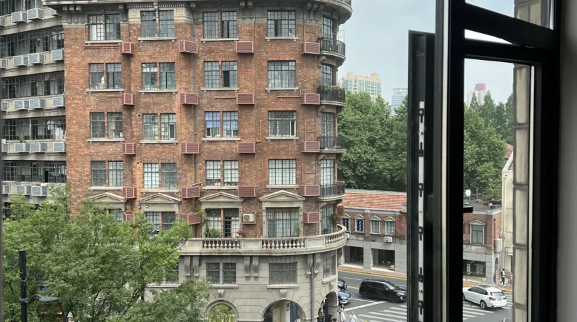 Street view, Wukang Building corridor-style architecture